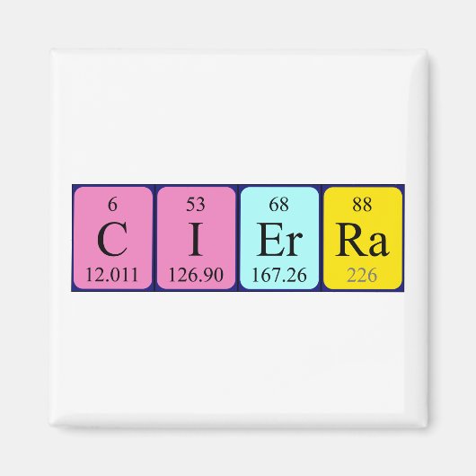 Cierra周期表名マグネット マグネット (正面)