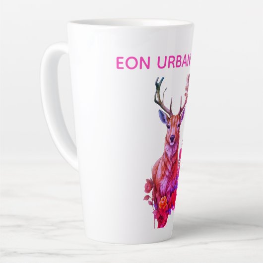 CIERVO ENTRE FLORES カフェラテマグ (左アングル)