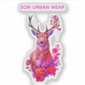 CIERVO ENTRE FLORES シール (正面)