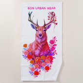 CIERVO ENTRE HOJAS ビーチタオル (正面)