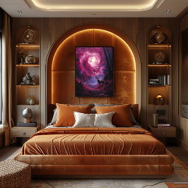 Ciervo Místico: Vórtice Surrealista en el Bosque ポスター