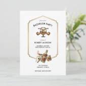 Cigar and Whisky Bachelor Party Invitation 招待状 (スタンド正面)