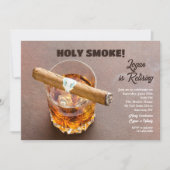 Cigar and Whisky Retirement Invitations 招待状 (正面)