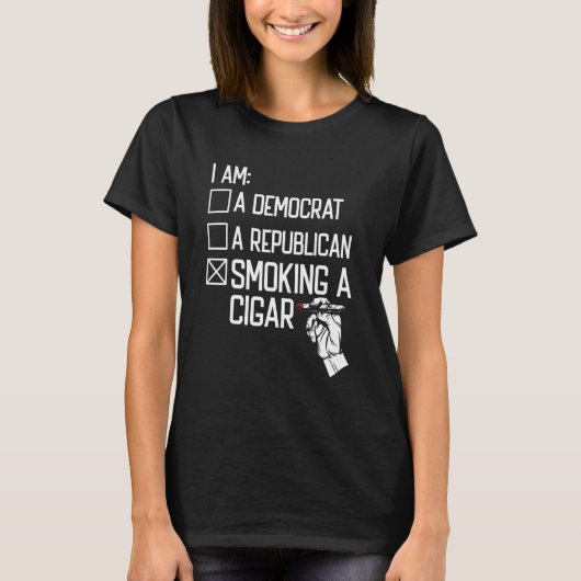 Cigar Pipe Tobacco Smoking Smoker  Smoking A Cigar Tシャツ (正面)