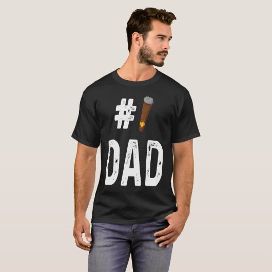 Cigar  Smoker Smoking  Number 1 Dad Tシャツ (正面フル)