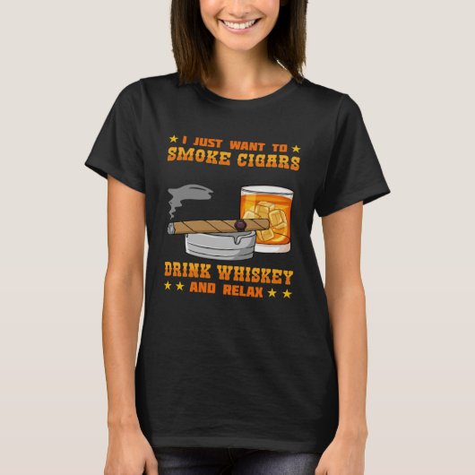 Cigar Smoker Smoking Quotes   3 Tシャツ (正面)