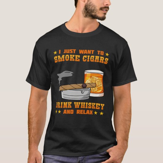 Cigar Smoker Smoking Quotes   3 Tシャツ (正面)