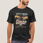 Cigar Whiskey Smoking Smoker Dad Tシャツ (正面)