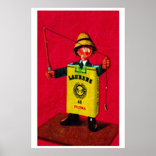 Cigarette Fisherman - Matchbox Print - Aesthetic ポスター (正面)