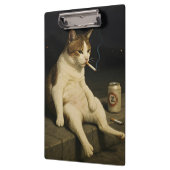 Cigarette Kitten Funny Smoking Cat Gen Z Meme クリップボード (左)