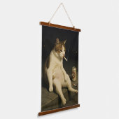 Cigarette Kitten Funny Smoking Cat Gen Z Meme 吊り下げ型タペストリー (傾斜あり)