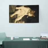 Cigarette Kitten Funny Smoking Cat Gen Z Meme 横断幕 (トレードショー)