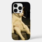 Cigarette Kitten Funny Smoking Cat Gen Z Meme Case-Mate iPhoneケース (裏面)