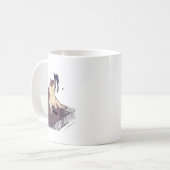 Cigarette Kitten Funny Smoking Cat Meme Stud Brain コーヒーマグカップ (正面左)