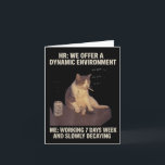 Cigarette Kitten Funny Smoking Cat Meme Work-life  カード<br><div class="desc">Cigarette Kitten Funny Smoking Cat Meme Work-life Balance</div>