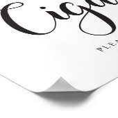 Cigars Sign. Free Complimentary Cigars Wedding ポスター (角)