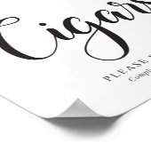 Cigars Sign. Free Complimentary Cigars Wedding ポスター (角)