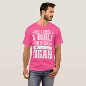 Cigars Smoker Smoking All I Need A Bible And A Goo Tシャツ (正面フル)