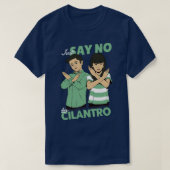 Cilantroにノーと言う Tシャツ (デザイン正面)