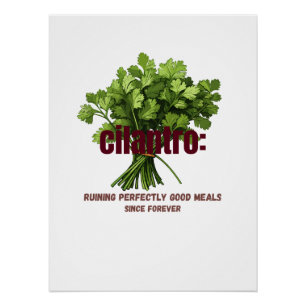 Cilantro – 完璧に良い食事を台無しにする ポスター