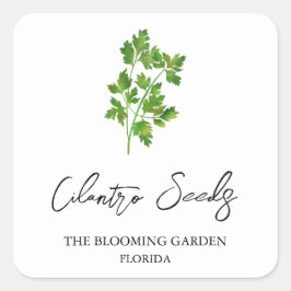 Cilantro Seedsラベル スクエアシール