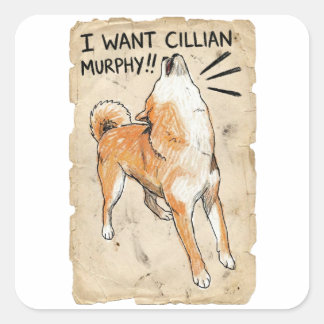 Cillian Murphy大好き - 女子の柴犬 スクエアシール