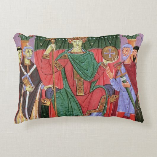 Cim.4453 f.42r氏の神聖ローマ皇帝オットーIII Enth アクセントクッション (正面)