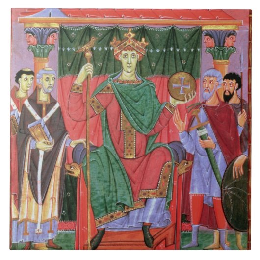 Cim.4453 f.42r氏の神聖ローマ皇帝オットーIII Enth タイル (正面)