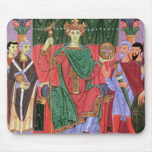 Cim.4453 f.42r氏の神聖ローマ皇帝オットーIII Enth マウスパッド (正面)