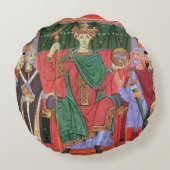 Cim.4453 f.42r氏の神聖ローマ皇帝オットーIII Enth ラウンドクッション (裏面)