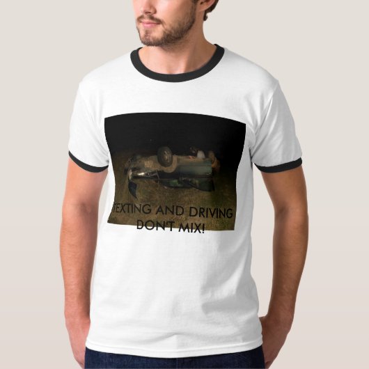 CIMG3429、メールや文字を打つおよび運転は混合しません! Tシャツ (正面)