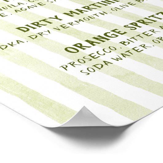 Cinトマトブライダルシャワーバーメニュー ポスター (角)