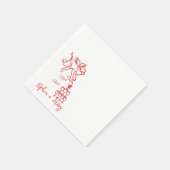 Cin Cherub手描きキューピッドアイコン結婚ズ スタンダードカクテルナプキン (角)