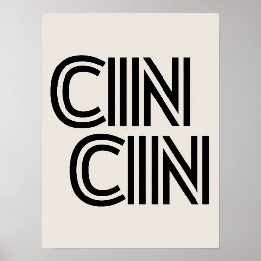 Cin Cin Print Cheers Poster Cheers Print Kitchen ポスター (正面)