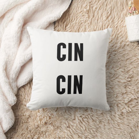 Cin Cin Typography クッション (ブランケット)