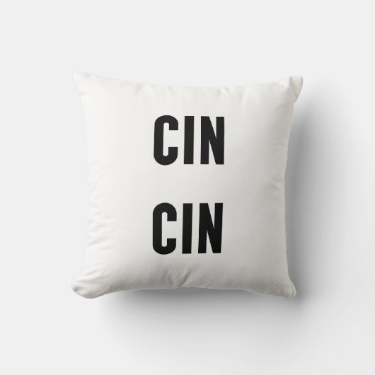 Cin Cin Typography クッション (正面)