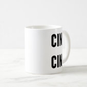 Cin Cin Typography コーヒーマグカップ (正面右)