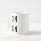 Cin Cin Typography コーヒーマグカップ (正面左)