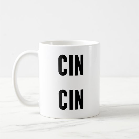 Cin Cin Typography コーヒーマグカップ (左)