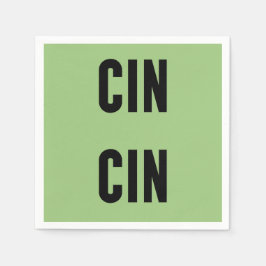 Cin Cin Typography スタンダードカクテルナプキン