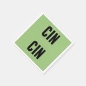 Cin Cin Typography スタンダードカクテルナプキン (角)