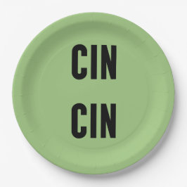 Cin Cin Typography ペーパープレート