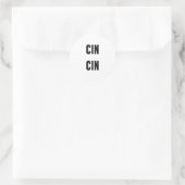 Cin Cin Typography ラウンドシール (バッグ)