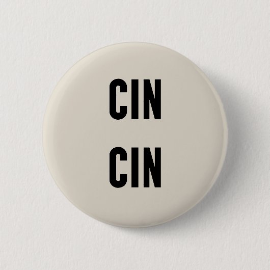 Cin Cin Typography 缶バッジ (正面)