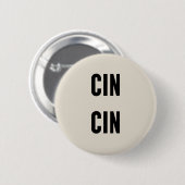 Cin Cin Typography 缶バッジ (正面&裏面)