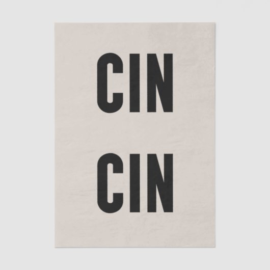 Cin Cin Typography 薄葉紙 (正面)