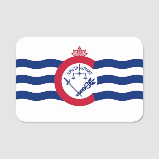 Cincinnatiのフラグを持つ愛国名タグ 名札 (正面)