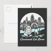 Cincinnati City Ohio Cat Lover ポストカード (正面/裏面)