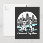 Cincinnati City Ohio Dog Lover ポストカード (正面/裏面)