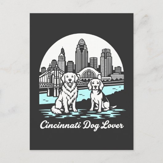 Cincinnati City Ohio Dog Lover ポストカード (正面)